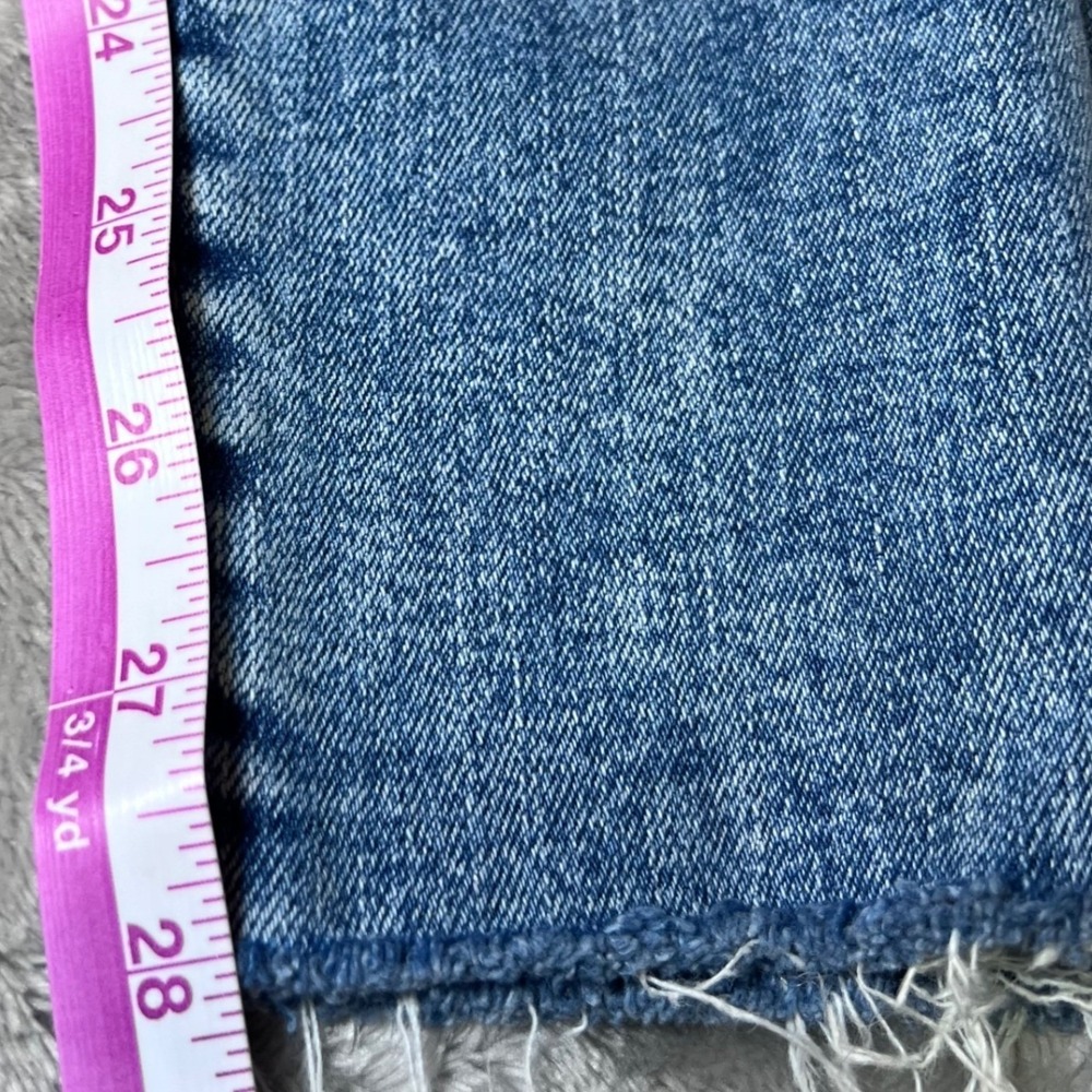 Aeropostale Mens Size 30x30 Skinny Taper Jeans Blue Distressed Ripped Frayed Hem - Picture 9 of 16